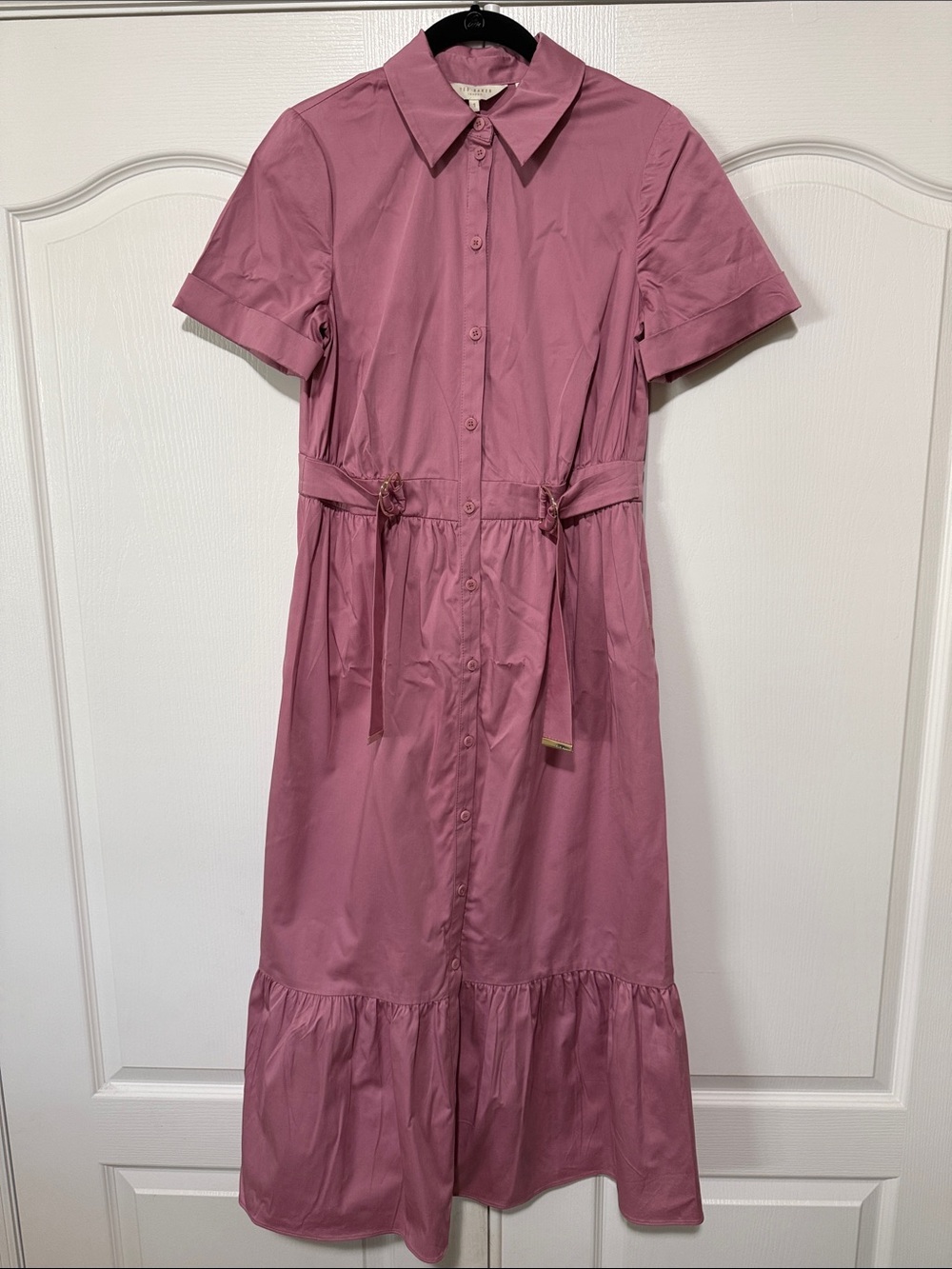 Ted Baker Dusty Rose Button-Front Shirt Dress
